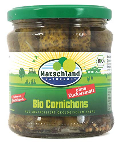 Marschland Bio-Cornichons, ohne Zucker, 6 stück von Marschland
