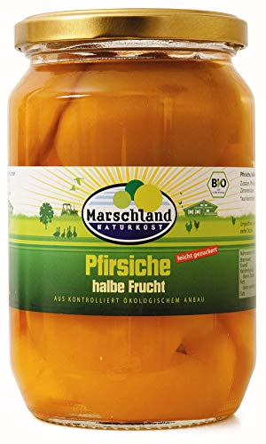 Marschland Bio-Pfirsiche, halbe Früchte, 6 stück von Marschland