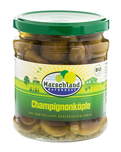Marschland Champignon ganze Köpfe, 3er Pack (3 x 370 g) von Marschland