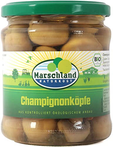 Marschland Champignonköpfe im Glas (330 g) - Bio von Marschland