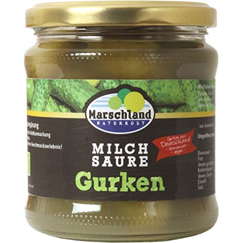 Marschland Salz-Dillgurken im Glas, milchsauer fermentiert (330 g) - Bio von Marschland
