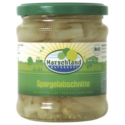 Spargelabschnitte im Glas von Marschland