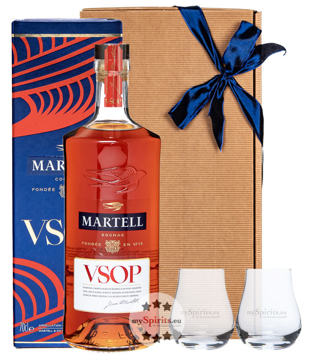 Martell VSOP Cognac Geschenkset mit 2 Gläsern (40 % Vol., 0,7 Liter) von Martell Cognac