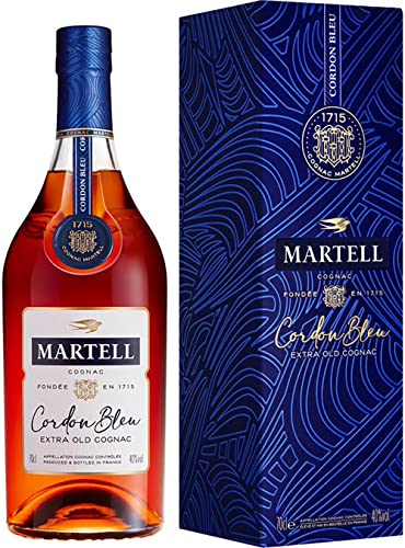 Martell Cordon Bleu Cognac – Einzigartiger Cognac mit fruchtiger und blumiger Note – Ideal als Geschenk oder für besondere Anlässe geeignet – 1 x 0,7 l von Martell