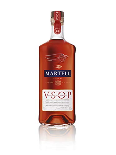 Martell V.S.O.P. Aged in Red Barrels Cognac - 40% Alkoholgehalt, Tronçais-Eichen-Fässer, Bernsteinfarben, 0,7l Flasche von Martell