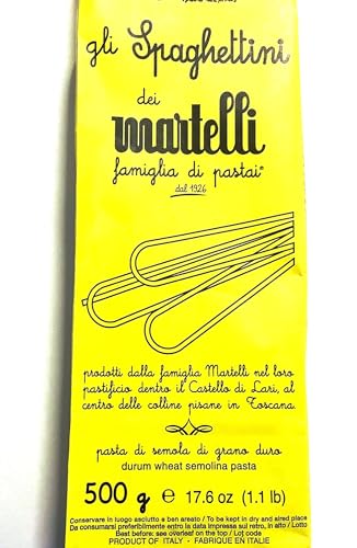 Martelli-Nudeln Spaghettini - 4 Packungen à 500 gr - Insgesamt: 2000 gr von Martelli