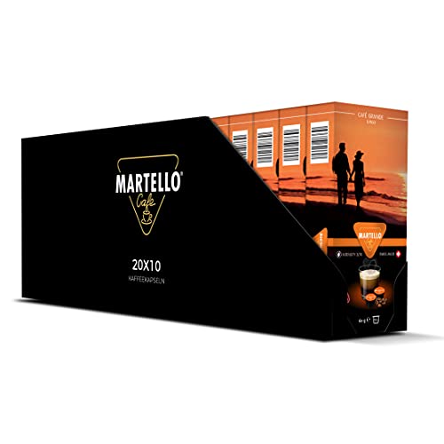 Martello Kaffeekapseln, CAFE GRANDE, UTZ Zertifiziert, Nachhaltig und Fair, Von Hand Gepflückt, Master Packung 200 Kapseln (20 x 10), Für Martello-Kapselmaschinen von MARTELLO Cafe