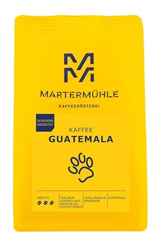Martermühle Guatemala Kaffeepulver 500g I Arabica I Aromen: Haselnuss, Leichte Würze, Trauben-Schokolade I Gemahlene Kaffee-Bohnen schonend geröstet, säurearm von Martermühle