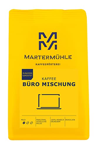 Martermühle Kaffee Büro Mischung 1kg ganze Bohnen mild I Arabica I Aroma: Nuss I Ganze Kaffee-Bohnen schonend geröstet, säurearm von Martermühle