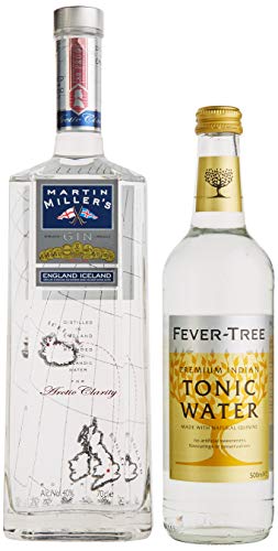 Martin Miller’s Gin & Tonic Geschenkset mit Martin Miller’s Gin 0,7l Flasche + Fever-Tree Indian Tonic Water, MEHRWEG (0,5l) von Martin Miller's