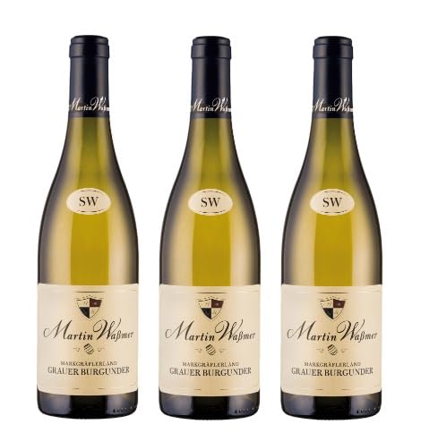 3x 0,75l - 2023er - Martin Waßmer - Markgräflerland - Grauer Burgunder "SW" - Qualitätswein Baden - Deutschland - Weißwein trocken von Martin Waßmer