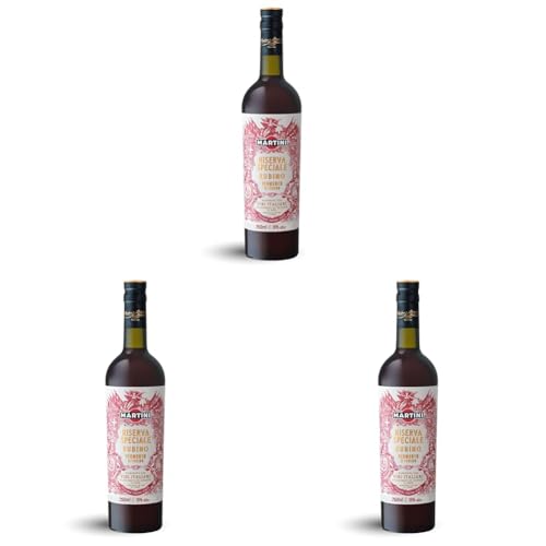 MARTINI Riserva Speciale Rubino, 18% vol., 75cl / 750ml, ein reichhaltiger, komplexer Wermut aus Turin, süßer Wermut mit handerlesenen Botanicals (Packung mit 3) von Martini