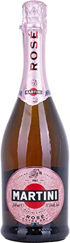 MARTINI Rosé Extra Dry Schaumwein, erfrischend trockener italienischer Roséwein, 11,5% vol., 6 x 75cl / 750ml von Martini
