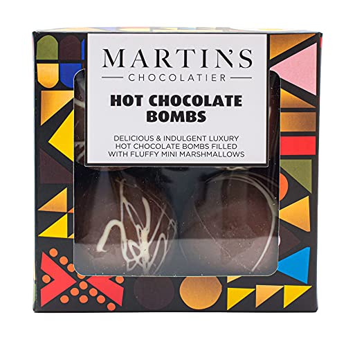 Martin's Chocolatier Hot Chocolate Bombs (3 Boxen 4) | Hot Chocolate Ball mit Marshmallows | Chocolate Gift von Martins Chocolatier