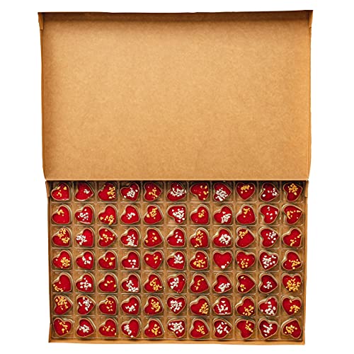 Martin's Chocolatier Jelly Hearts Raspberry Chocolates – 77 Boxen | 77 aromatisierte Pralinen | Premium belgische Pralinen für die Gastronomie | Schokoladen-Hochzeitsgeschenke von Martins Chocolatier