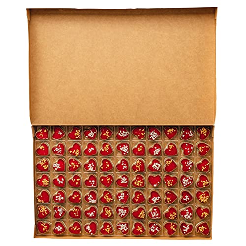 Martin's Chocolatier Jelly Hearts Raspberry Chocolates – 77 Boxen | 77 aromatisierte Pralinen | Premium belgische Pralinen für die Gastronomie | Schokoladen-Hochzeitsgeschenke von Martins Chocolatier