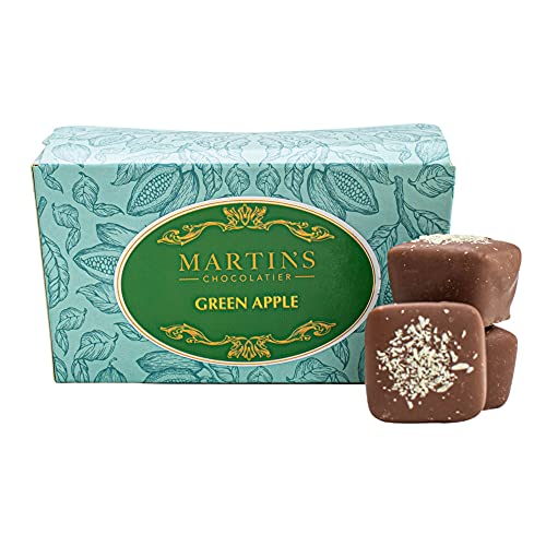 Martin's Chocolatier Schokoladen-Ballon, 200 g, grüner Apfel, handgefertigte Schokoladen-Geschenkbox von Martins Chocolatier