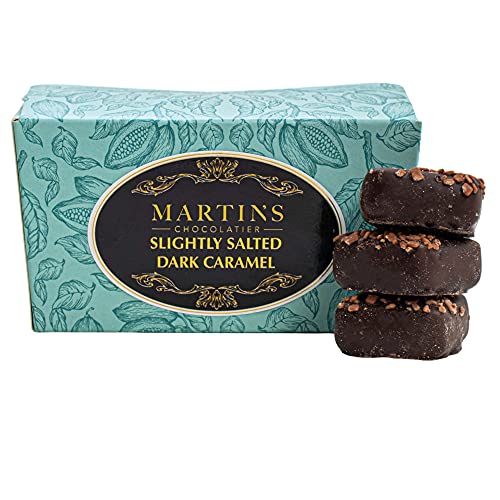 Martin's Chocolatier Schokoladen-Ballondose, 200 g, leicht gesalzenes dunkles Karamell, handgefertigte Schokoladen-Geschenkbox von Martins Chocolatier