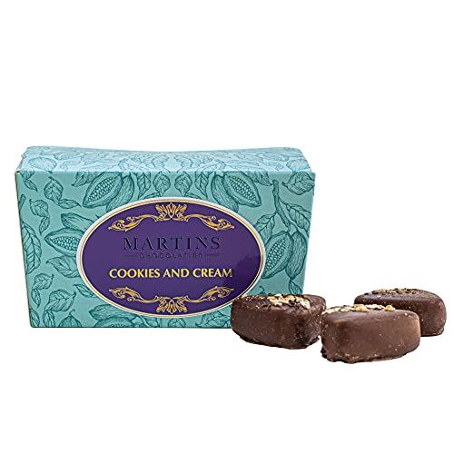 Martin's Chocolatier Schokoladen-Ballondose 200 g | Cookies and Cream | Handgemachte Schokolade Geschenkbox von Martins Chocolatier