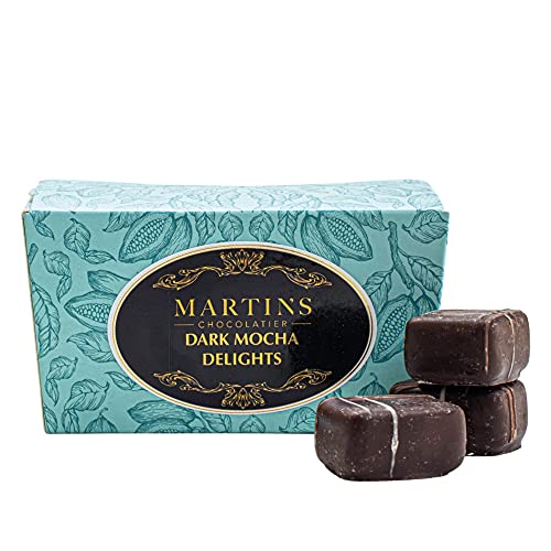 Martin's Chocolatier Schokoladenballon 200 g | Dunkle Mokka Delights | Handgefertigte Schokoladen-Geschenkbox von Martins Chocolatier