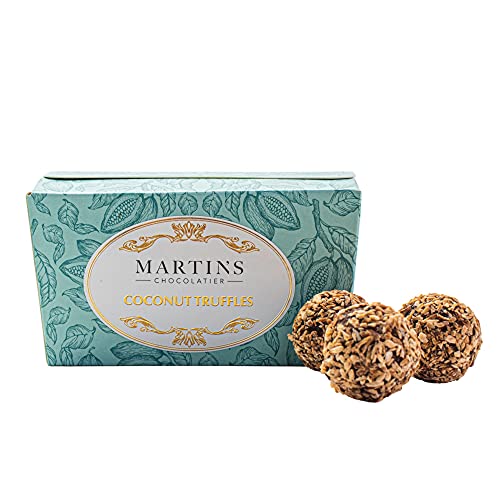 Martin's Chocolatier Schokoladen-Ballon, 200 g, Kokosnuss-Trüffel, handgefertigte Schokoladen-Geschenkbox von Martins Chocolatier