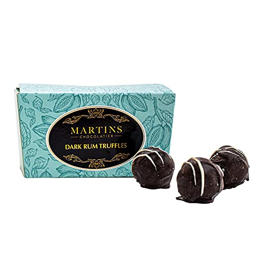 Martin's Chocolatier Schokoladenballondose 200 g | Rum Trüffel | handgefertigte Schokolade Geschenkbox von Martins Chocolatier