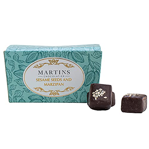 Martin's Chocolatier Schokoladenballondose 200 g | Sesammarzipan | handgefertigte Schokolade Geschenkbox von Martins Chocolatier