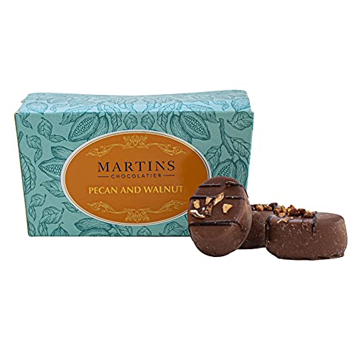 Martin's Chocolatier Schokoladen-Ballon, 200 g, Pekannuss und Walnuss, handgefertigte Schokoladen-Geschenkbox von Martins Chocolatier