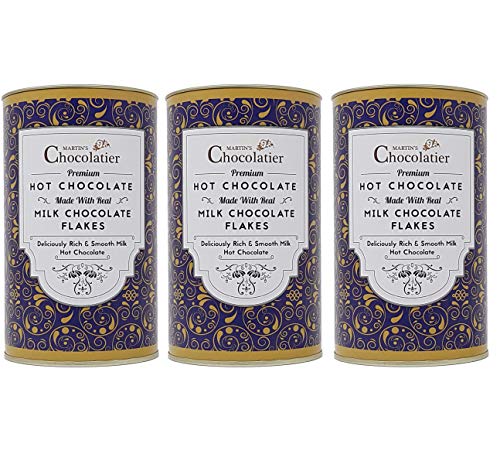 Martin's Chocolatier Milchschokoladenflocken | belgische Schokolade Trinkmischung | 3 Stück von Martins Chocolatier