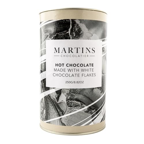 Martins Chocolatier Heiße-Schokolade 2er Pack Weiße Schokolade - hergestellt aus echten weißen Schokoladen Flakes - Hochwertige Schokolade |Schokoladen Geschenke| von Martins Chocolatier