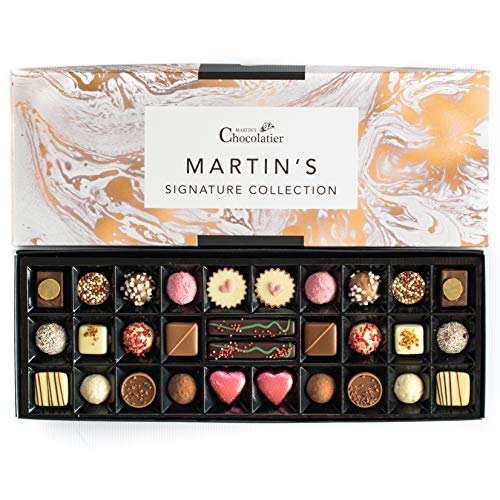 Martin's Chocolatier Signature Collection Luxuriöse handgefertigte Schokoladenbox, 30 belgische Pralinen, 15 verschiedene Geschmacksrichtungen, ideales Geschenk für besondere Anlässe (Kunsthandwerker) von Martins Chocolatier