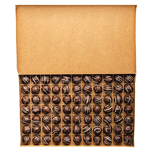 Pralinen - 1 kg Schachtel von 'Vesta' - dunkle Schokoladentrüffel mit karibischem dunklen Rum. von Martins Chocolatier