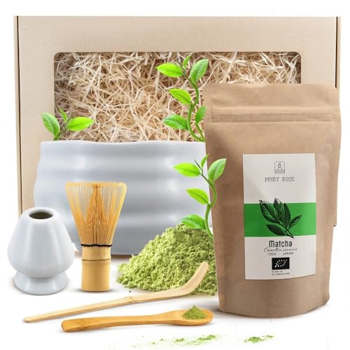 Mary Rose Matcha Tee Zubehörset - Matcha BIO 100g, Chawan, Chasen, Chashaku Mary Rose Matcha Tee Zubehörset - Matcha BIO 100g, Chawan, Chasen, Chashaku von Mary Rose