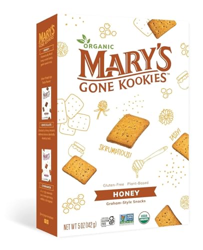 Mary's Gone Crackers Graham-Style Kookies, glutenfrei, pflanzlicher Snack, Honig, 142 g (1 Stück) von Mary's Gone Crackers