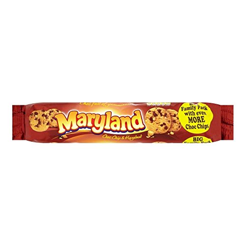 Maryland Choc Chip und Haselnuss Cookies (250g) - Packung mit 2 von Maryland
