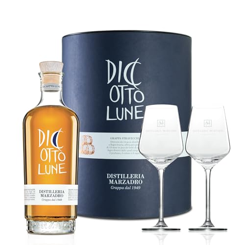 Marzadro Le Diciotto Lune – Exklusives Grappa-Geschenkset mit 2 Harmony Gläsern (1 x 0,5 l) Marzadro Le Diciotto Lune – Exklusives Grappa-Geschenkset mit 2 Harmony Gläsern (1 x 0,5 l) von Marzadro