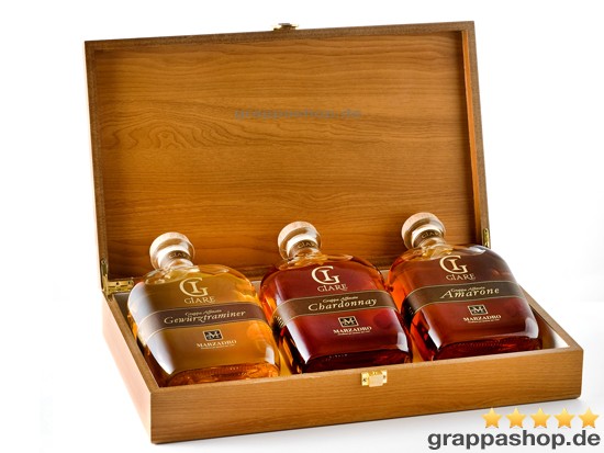 Marzadro Grappa Confezione Le Giare in Holzkiste 3 x 0,2 l Marzadro Grappa Confezione Le Giare in Holzkiste 3 x 0,2 l von Marzadro Grappa