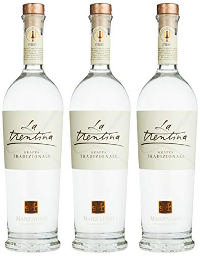 Marzadro Grappa La Trentina Tradizionale Distilleria, 3er Pack (3 x 700 ml) von Marzadro