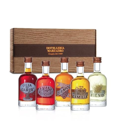 Marzadro Le Infusioni – Exklusives Likör-Degustationsset mit 5 erlesenen Sorten (5 x 5 cl) von Marzadro