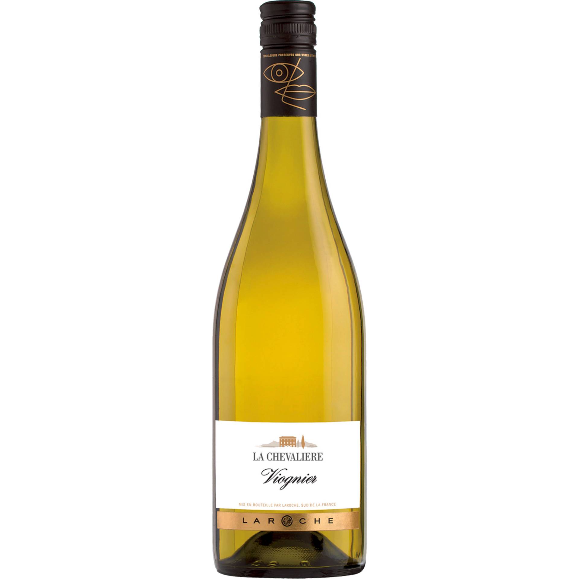 Mas la Chevalière blanc Viognier, Pays d'Oc IGP, Languedoc-Roussillon, 2022, Weißwein von Laroche, 34500 Béziers, France