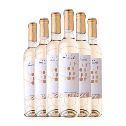 Mas Llunes Moscat Muscat Kleinem Korn Empordà Medium Flasche 50 cl (Schachtel mit 6 Medium Flasche von 50 cl)