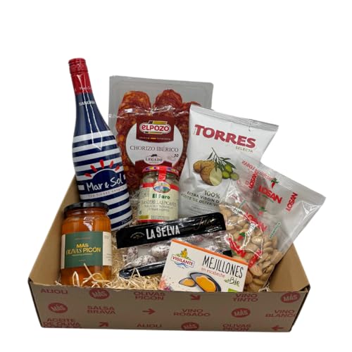 MAS PRODUCTOS ESP - Sangría Y Tapas Spanische Präsentkorb – Feinkost Geschenkset Spanien – Geschenke für Männer & Frauen – Präsentkorb gefüllt – Spanische Spezialitäten MAS PRODUCTOS ESP - Sangría Y Tapas Spanische Präsentkorb – Feinkost Geschenkset Spanien – Geschenke für Männer & Frauen – Präsentkorb gefüllt – Spanische Spezialitäten von Más Productos Españoles