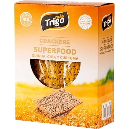 Mas trigo -Crackers Superfood Quinoa, Chia und Kurkuma 2 Schachteln à 240 Gramm von Más Trigo