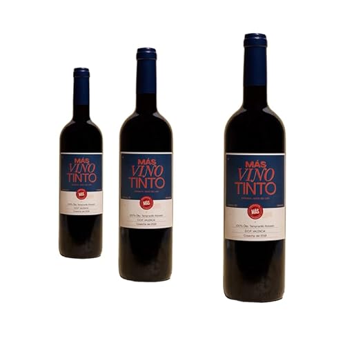 3er Set Spanische Rotwein "Más Vino Tinto" 75cl von Más