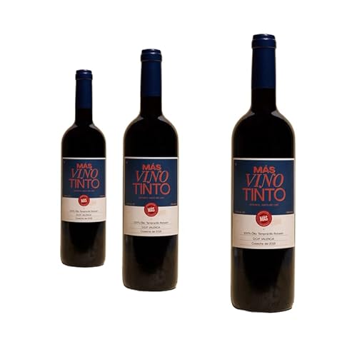 3er Set Spanische Rotwein "Más Vino Tinto" 75cl von Más