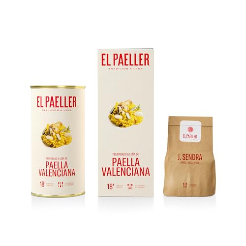 EL PAELLER - Zubereitung für Valencianische Paella | Traditionell über Holzfeuer gekocht | 100% Natürliche Zutaten | Für 2-3 Personen | Einfach in nur 18 Minuten zuzubereiten | Glutenfrei von El Paeller