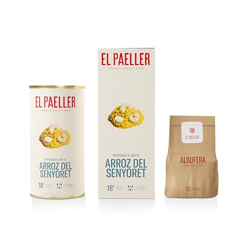 EL PAELLER - Zubereitung für Arroz del Senyoret | Traditionell über Holzfeuer gekocht | 100% Natürliche Zutaten | Für 2-3 Personen | Einfach in nur 18 Minuten zuzubereiten | Glutenfrei von El Paeller
