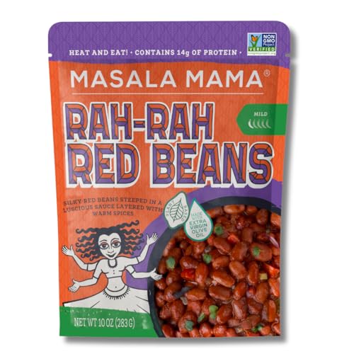 Masala Mama 's Silky Red Beans - Indisches Essen erhitzen und essen - Fertiggerichte verzehrfertig - GVO-freie & vegane Fertiggerichte - Mikrowellengerichte, fertig in 60 Sekunden (1 Stück) von Masala Mama