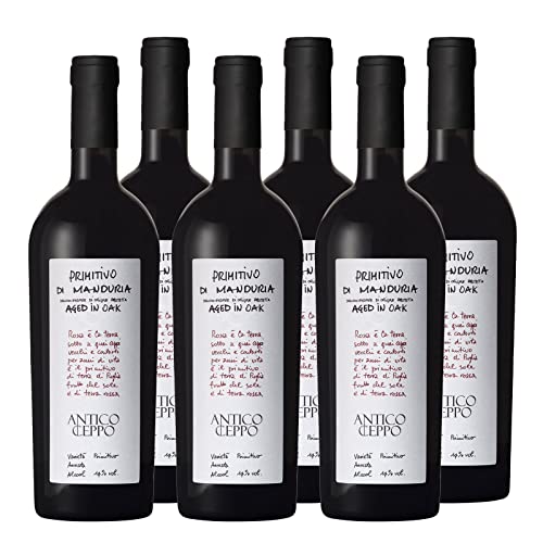 Primitivo di Manduria DOP aged in oak "Antico C." Rotwein Apulien trocken (6 x 0.75l) von Masca del Tacco