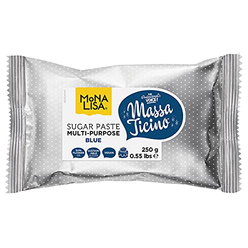 Massa Ticino Mona Lisa Zuckerpaste für Kuchen, 250 g, Blau Massa Ticino Mona Lisa Zuckerpaste für Kuchen, 250 g, Blau von Massa Ticino